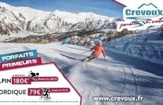 Vente en direct des forfaits saison primeur du domaine alpin Crévoux